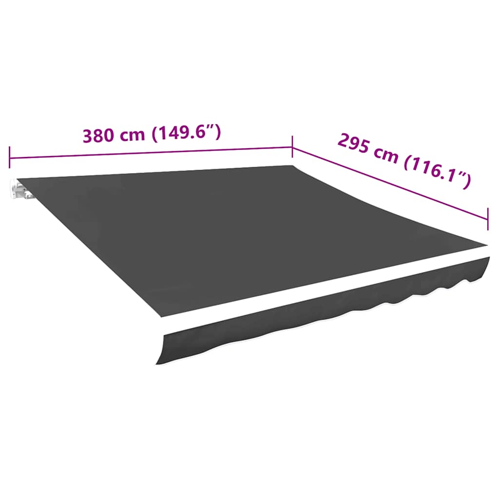 Tela De Repuesto Para Toldo Gris 4x3 M Poliéster_4