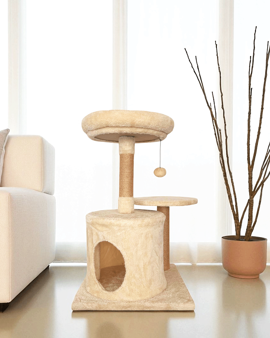 Cama Árbol Para Gatos Nácar