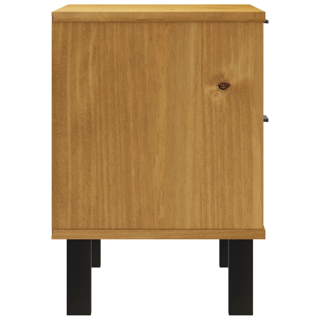Mesita De Noche Flam Madera Maciza De Pino 49x35x50 Cm_4
