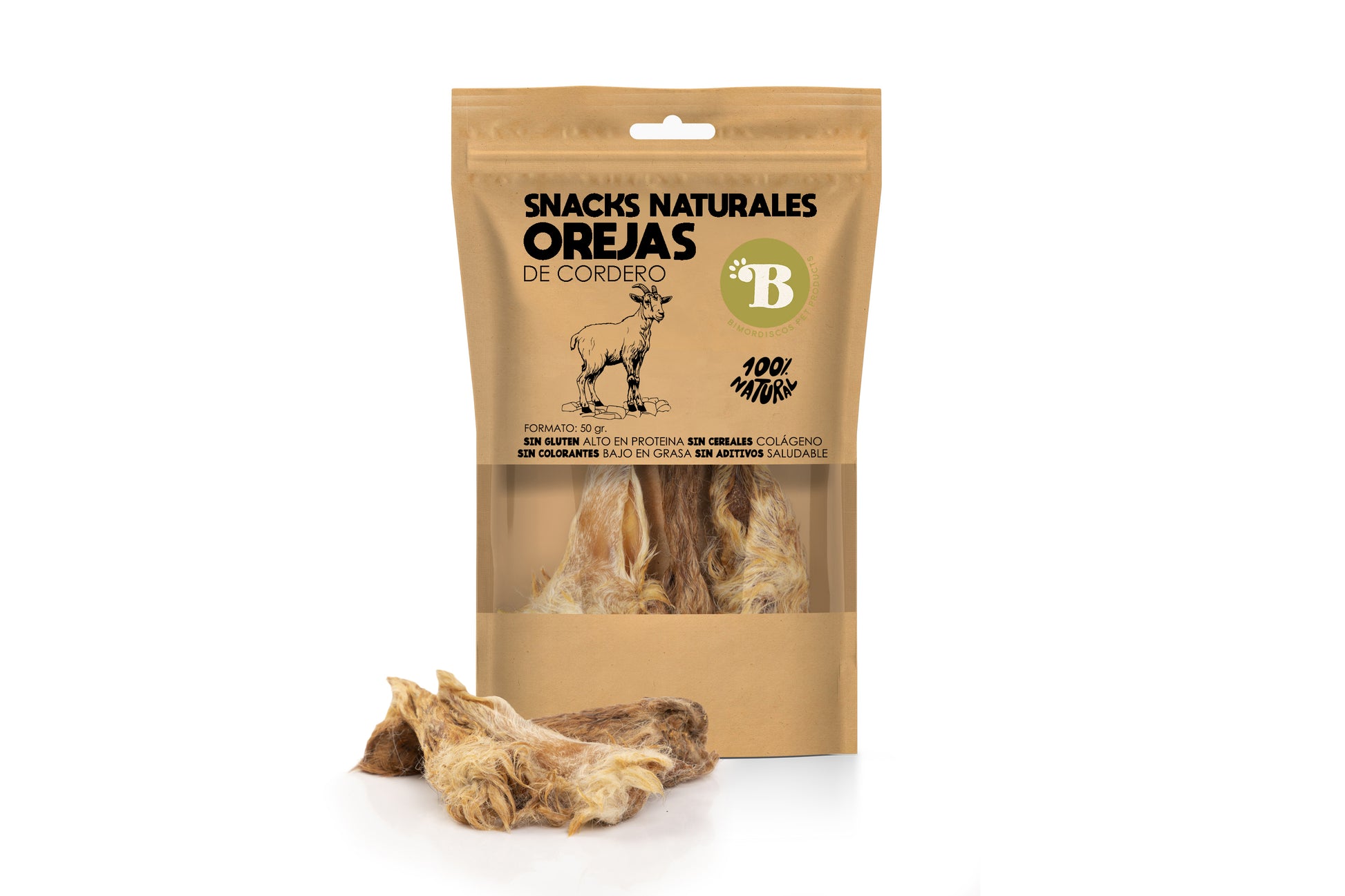 Bimordiscos Orejas De Cordero Para Perros Y Gatos · 50g.