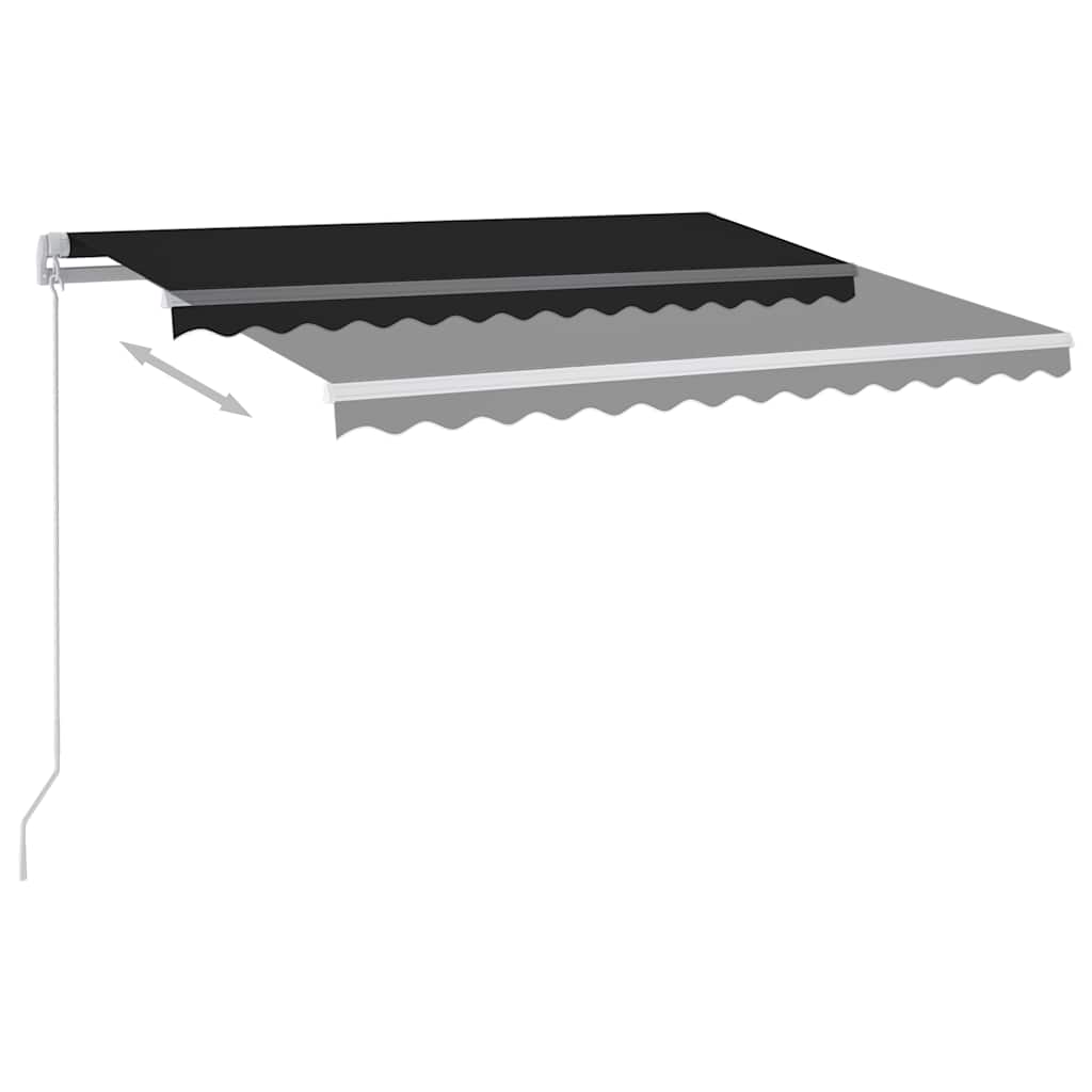 Toldo Manual Retráctil Con Led Antracita 300x250 Cm_5