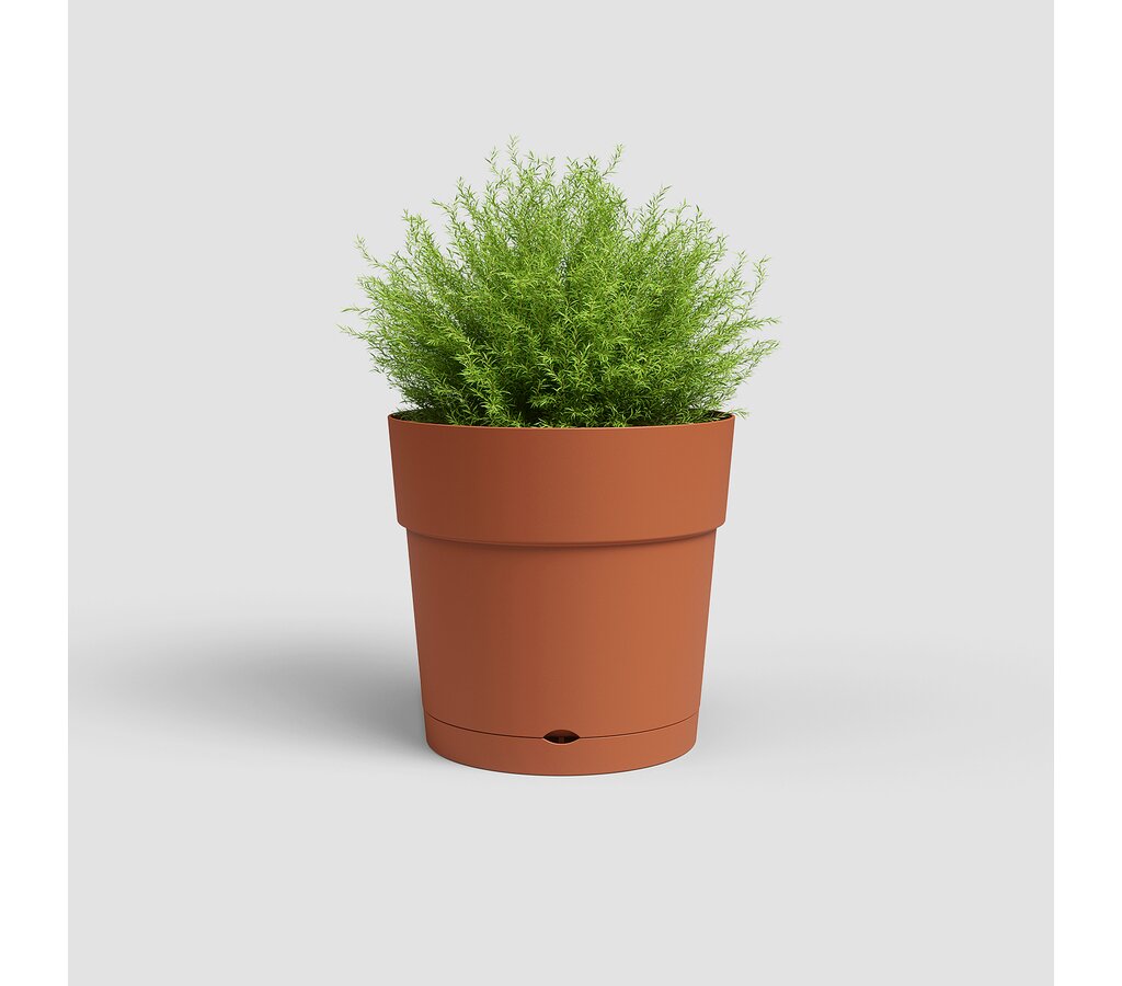 Artevasi Macetero Capri Ancha Terracota De Plástico Reciclado 40cm_1