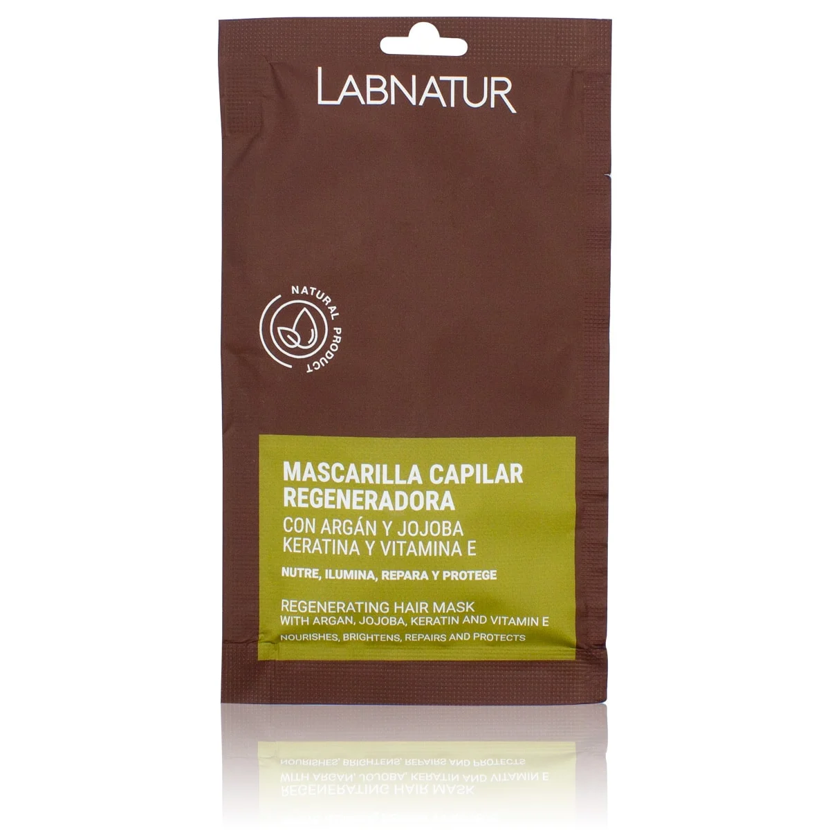 Mascarilla Capilar de Argán y Jojoba con Keratina Labnatur 20 ml | Nutritiva | Reparadora | Cabello Dañado_0