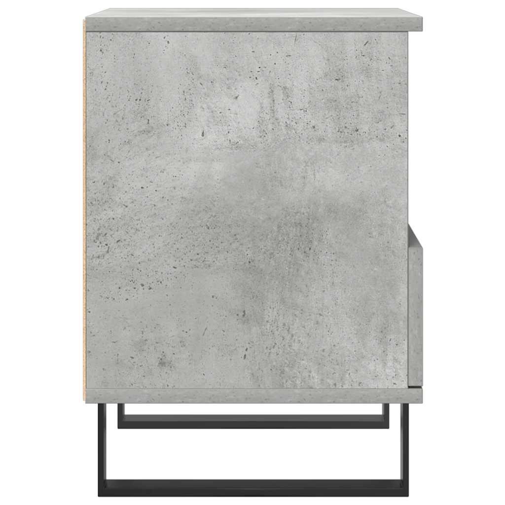 Mesita De Noche Madera De Ingeniería Gris Hormigón 40x35x50 Cm_4