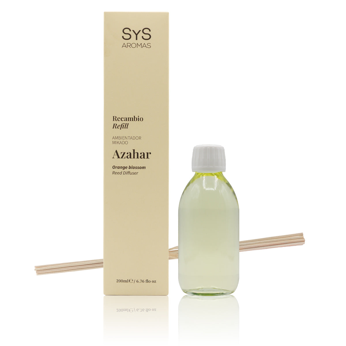Recambio Mikado Azahar Origins SYS Aromas 200 ml | Con Palos | Aroma Floral y Relajante_0