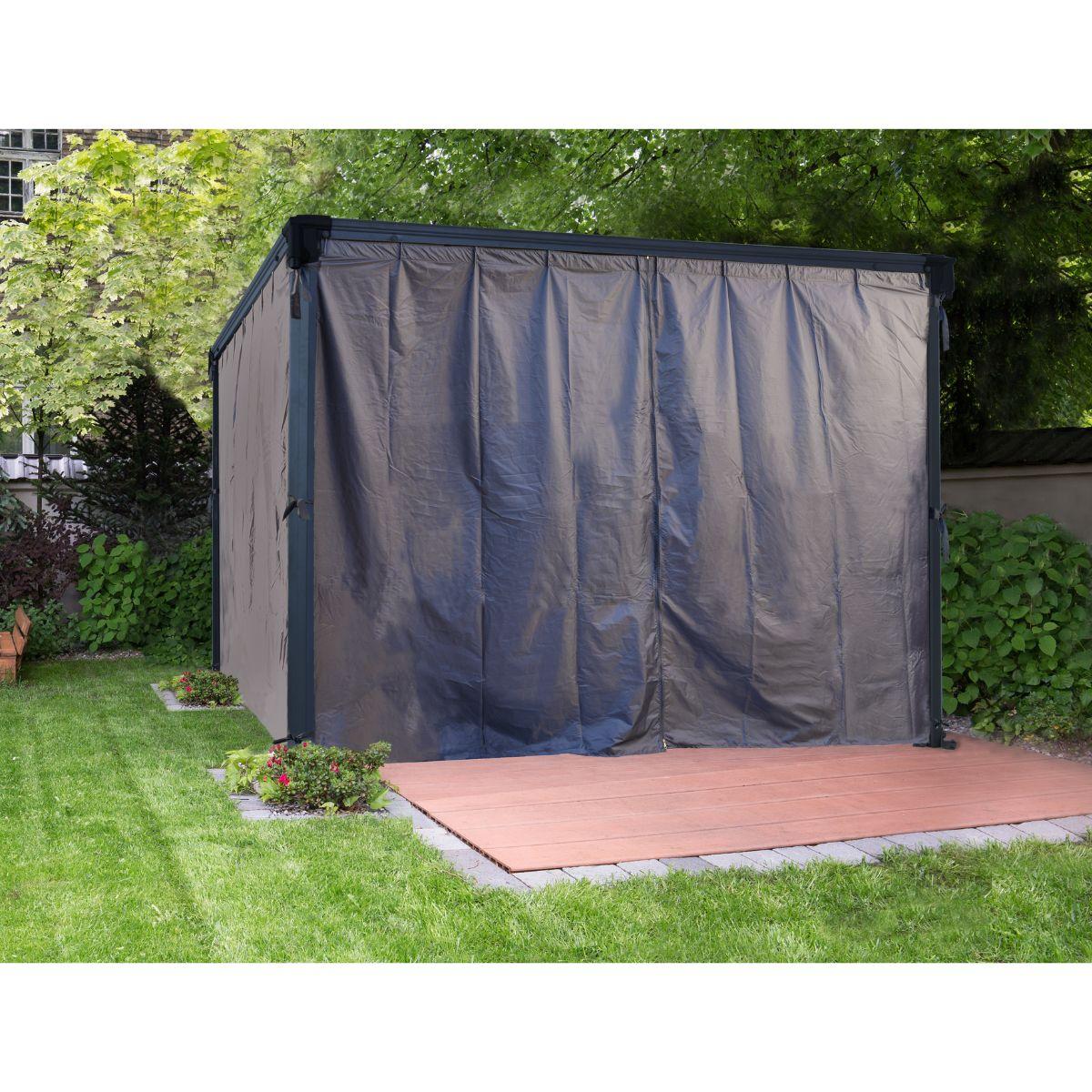 Set Cortinas para gazebo cenador Palermo 3000/3500/3600 + Milano 3000 + Martinique 3600 Canopia by Palram