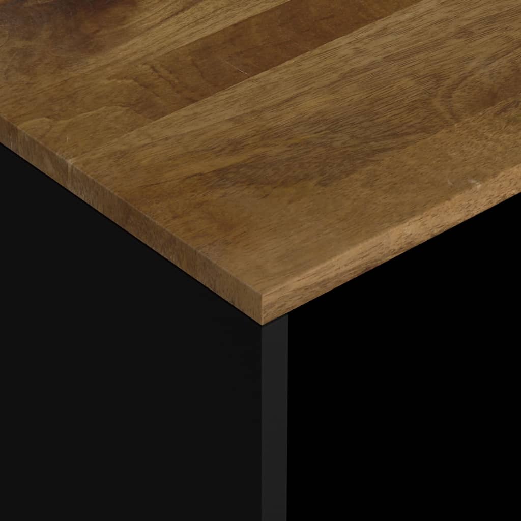 Mesa Auxiliar Madera Maciza Mango Y Tecnológica 40x31x46 Cm_4
