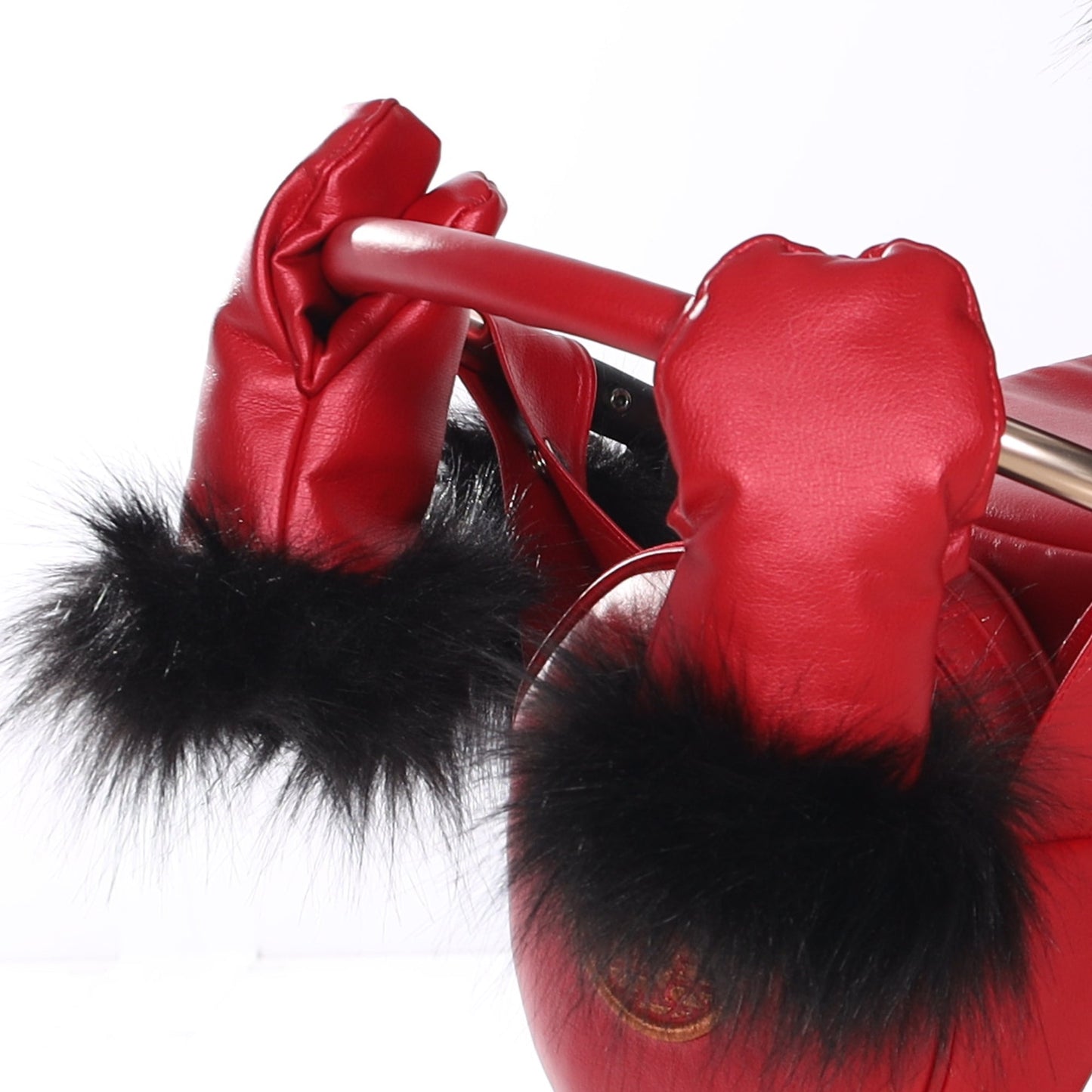 Manoplas Para Carro De Muñecas Rojo