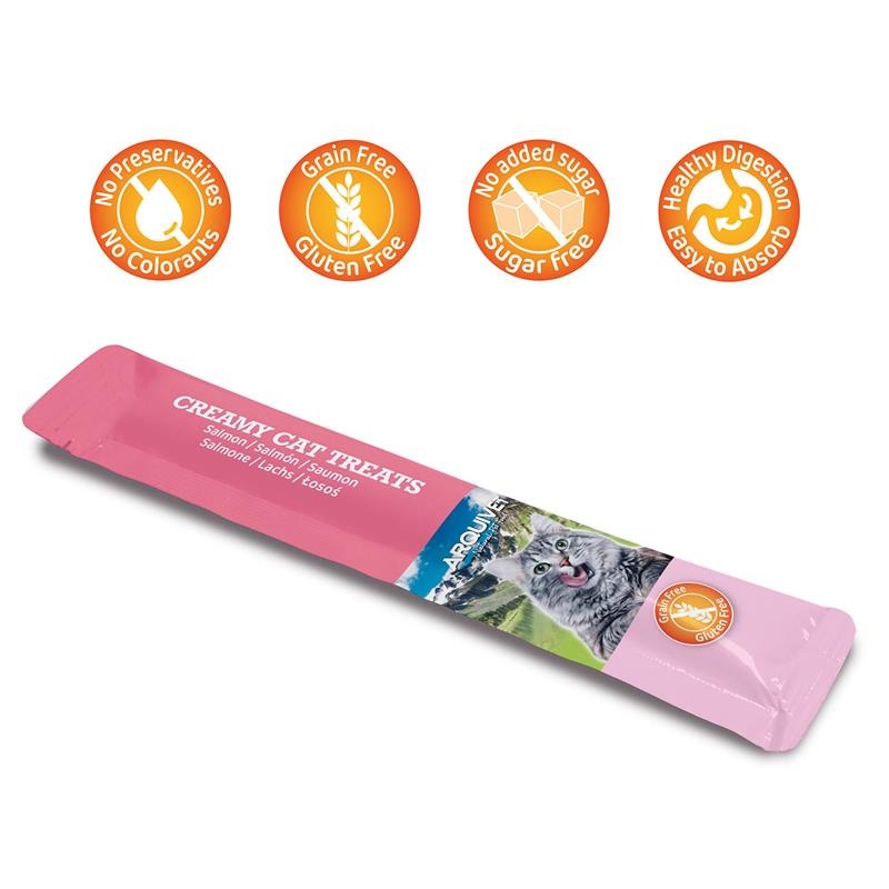 Creamy Cat Treats Snack cremoso de Salmón Arquivet 5x14 g