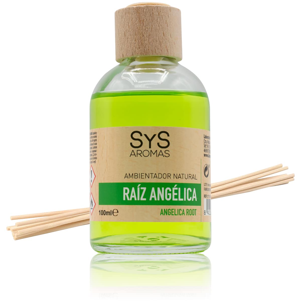 Ambientador Mikado Raíz Angélica SYS Aromas 100 ml | Aroma Herbal y Balsámico | Refrescante_0
