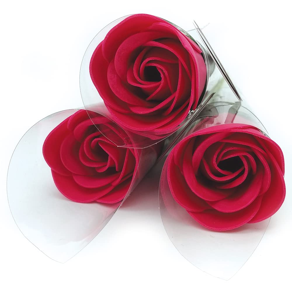 12 Rosas De Jabón Para Baño Aromático Y Relajante (fucsia) - Regalo Original Para Días Especiales - Aroma Atalcado_5