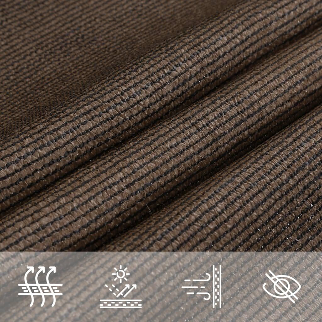 Vidaxl Toldo De Vela Hdpe Marrón 160 G/m² 4/5x3 M_4