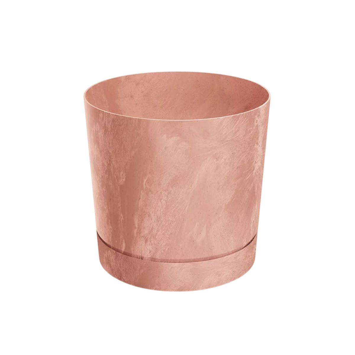 Maceta Pure cemento plato integrado terracota D 24 x 23