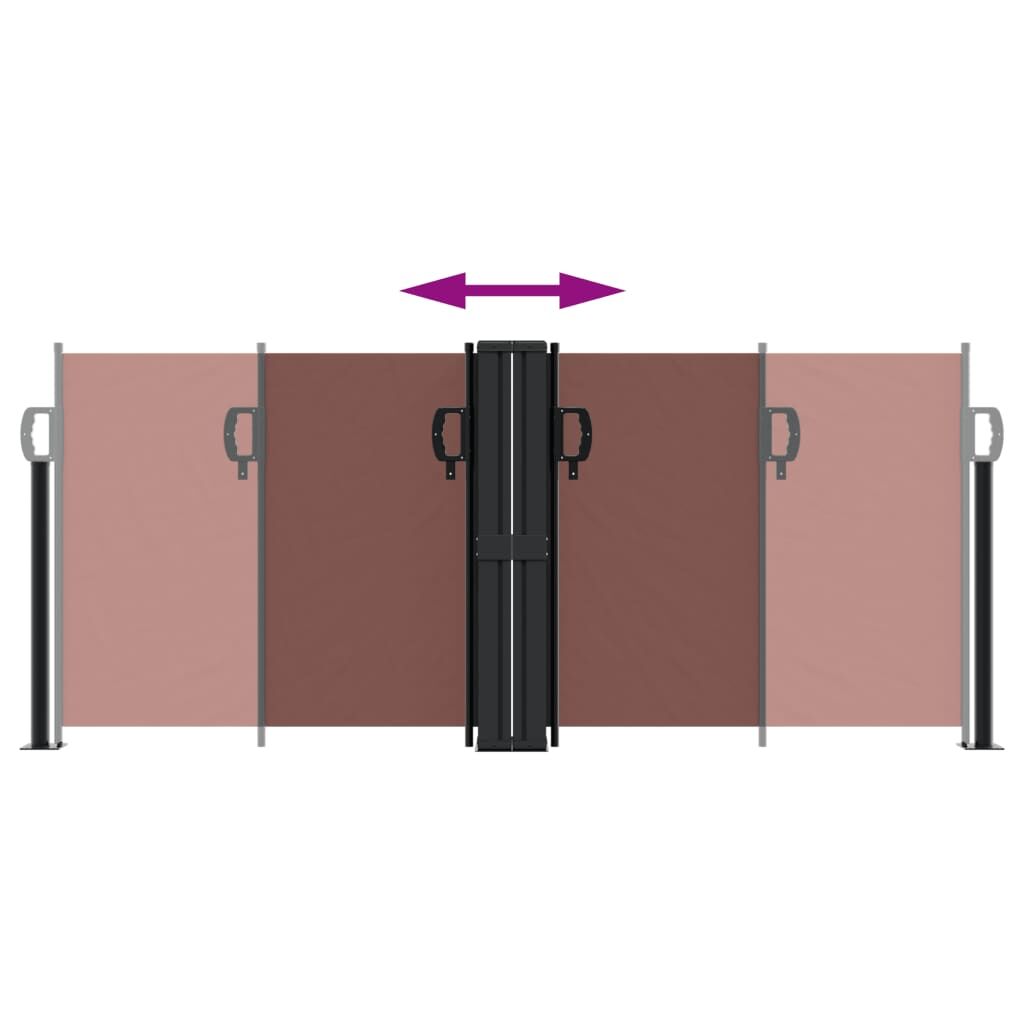 Vidaxl Toldo Lateral Retráctil Marrón 100x600 Cm_4