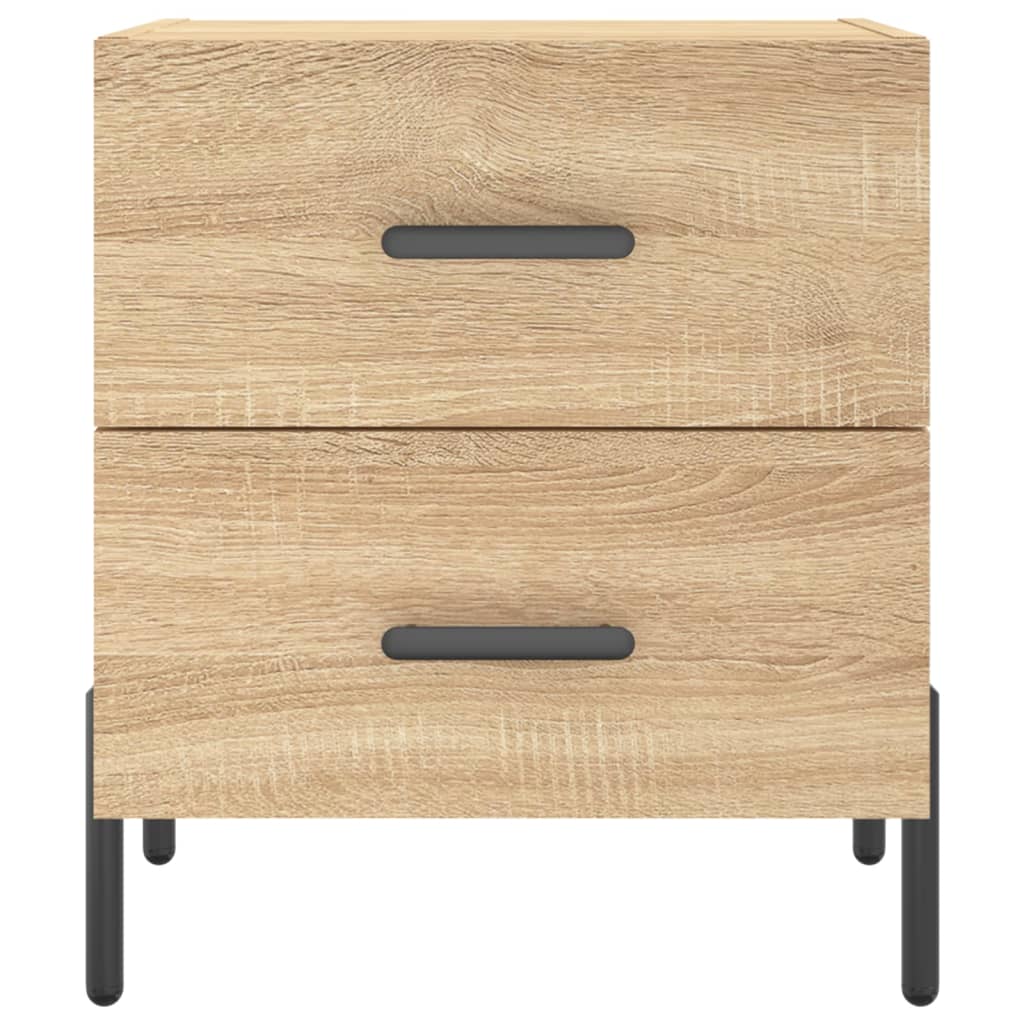 Mesita Noche 2 Uds Madera Ingeniería Roble Sonoma 40x35x47,5 Cm_4