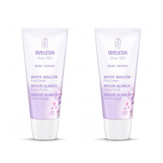 Pack 2 uds Crema Facial Bebés Malva Blanca Weleda, 50ml