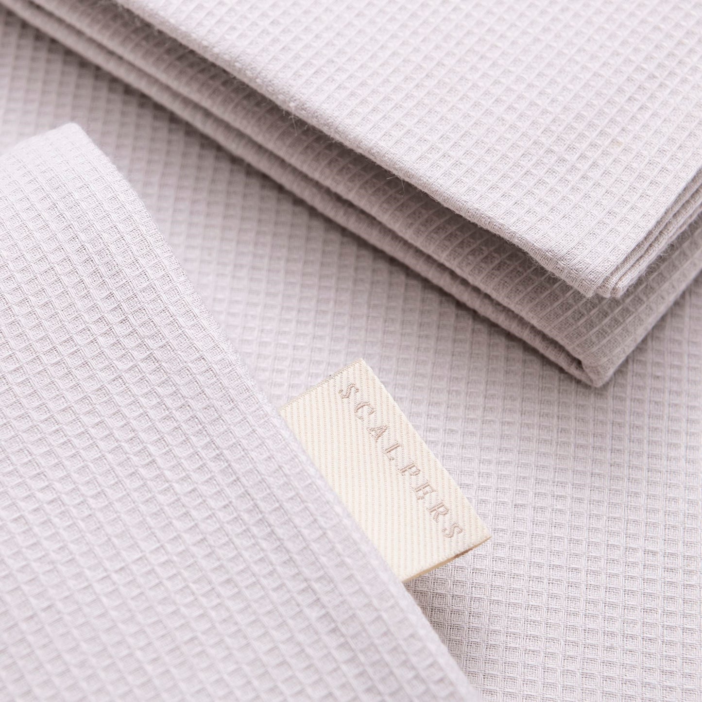 Set Cama Waffle (funda Nordica 260x240cm + 2 Fundas Almohada 50x105cm) 100% Algodón 144gsm Gris Cierre De Botone Shaze Scalpers Home_5