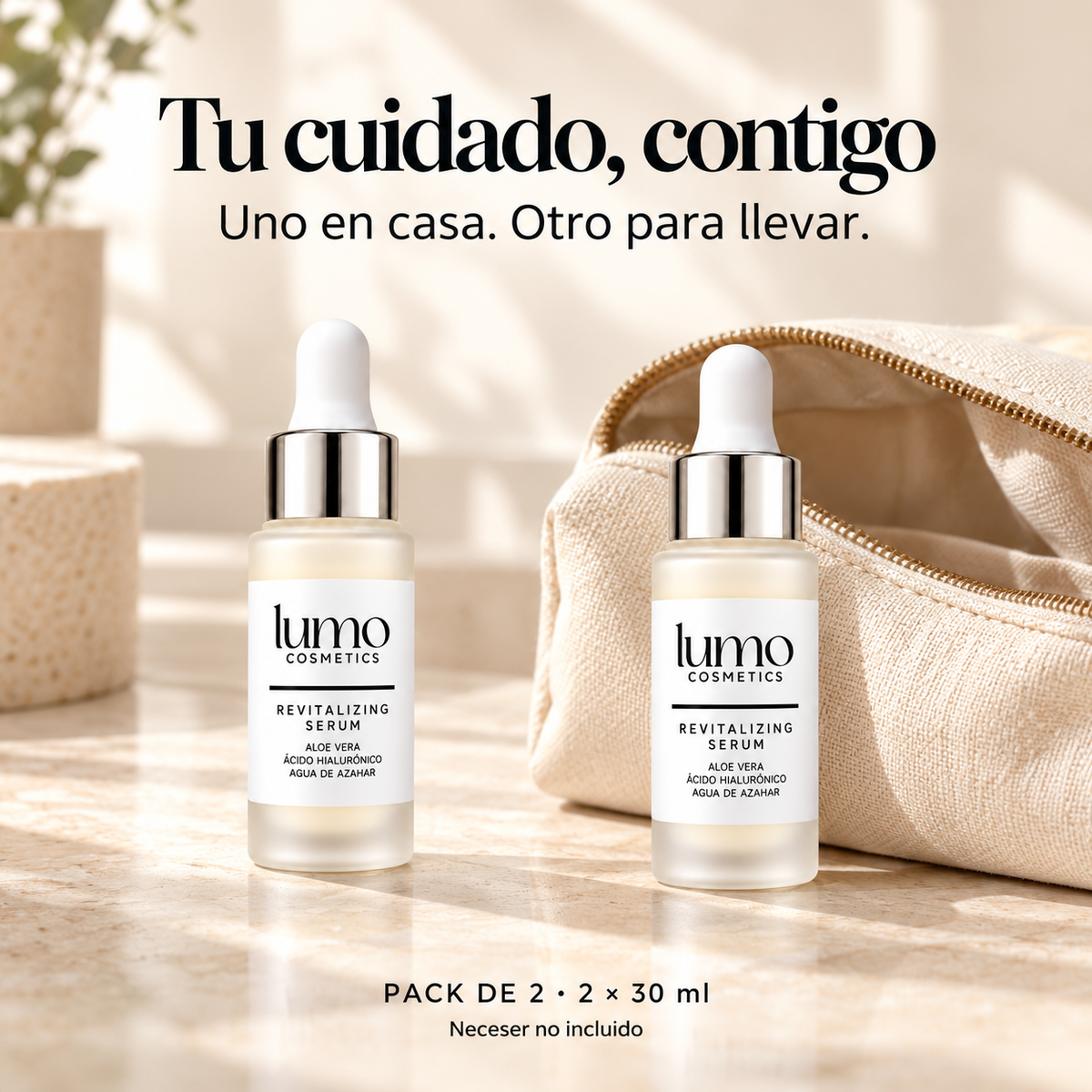 Lumo Cosmetics Sérum Facial Con Ácido Hialurónico, Aloe Vera Y Agua De Azahar – Pack De 2 × 30 Ml_3