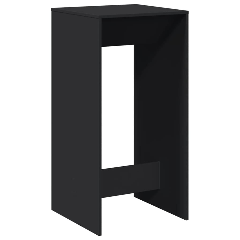 Mesa Alta De Bar Madera De Ingeniería Negra 51x50x103,5 Cm_0