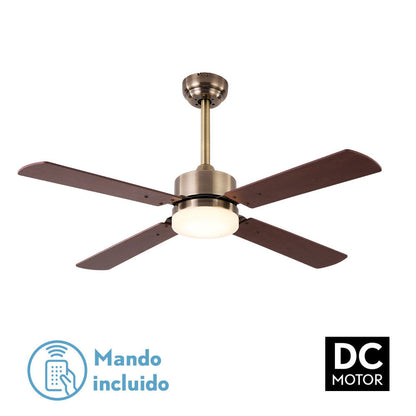 Ventilador 18w Dc Hupe Cuero 4 Asp.6 Vel.107d Remoto,memoria Y Temp.3000-4000-6000k_0