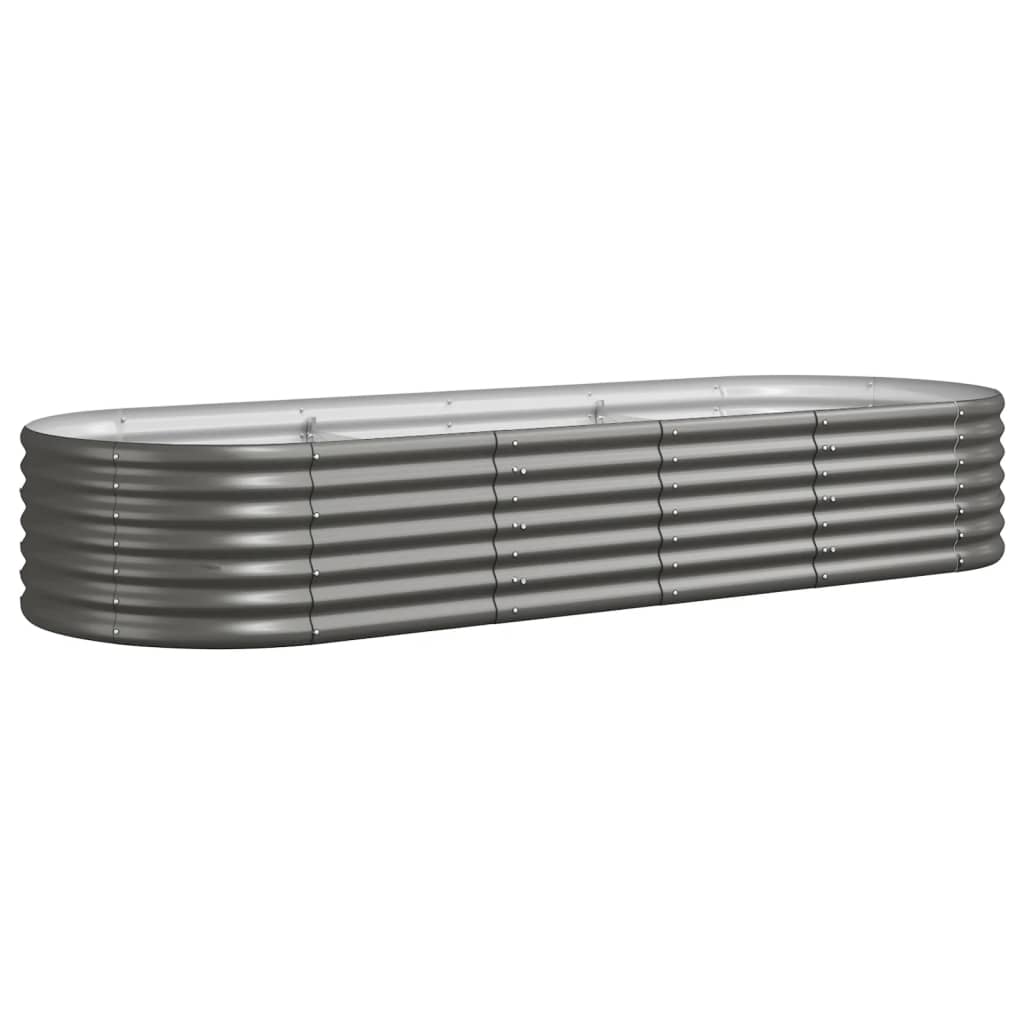 Jardinera Arriate Acero Galvanizado Gris 224x80x36 Cm_0
