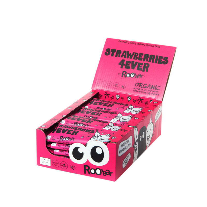 Barrita Fresa-strawberry 4 Ever Bio 20x30g Roobar_0