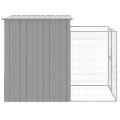 Caseta Perros Corral Acero Galvanizado Gris Claro 165x251x181cm_3
