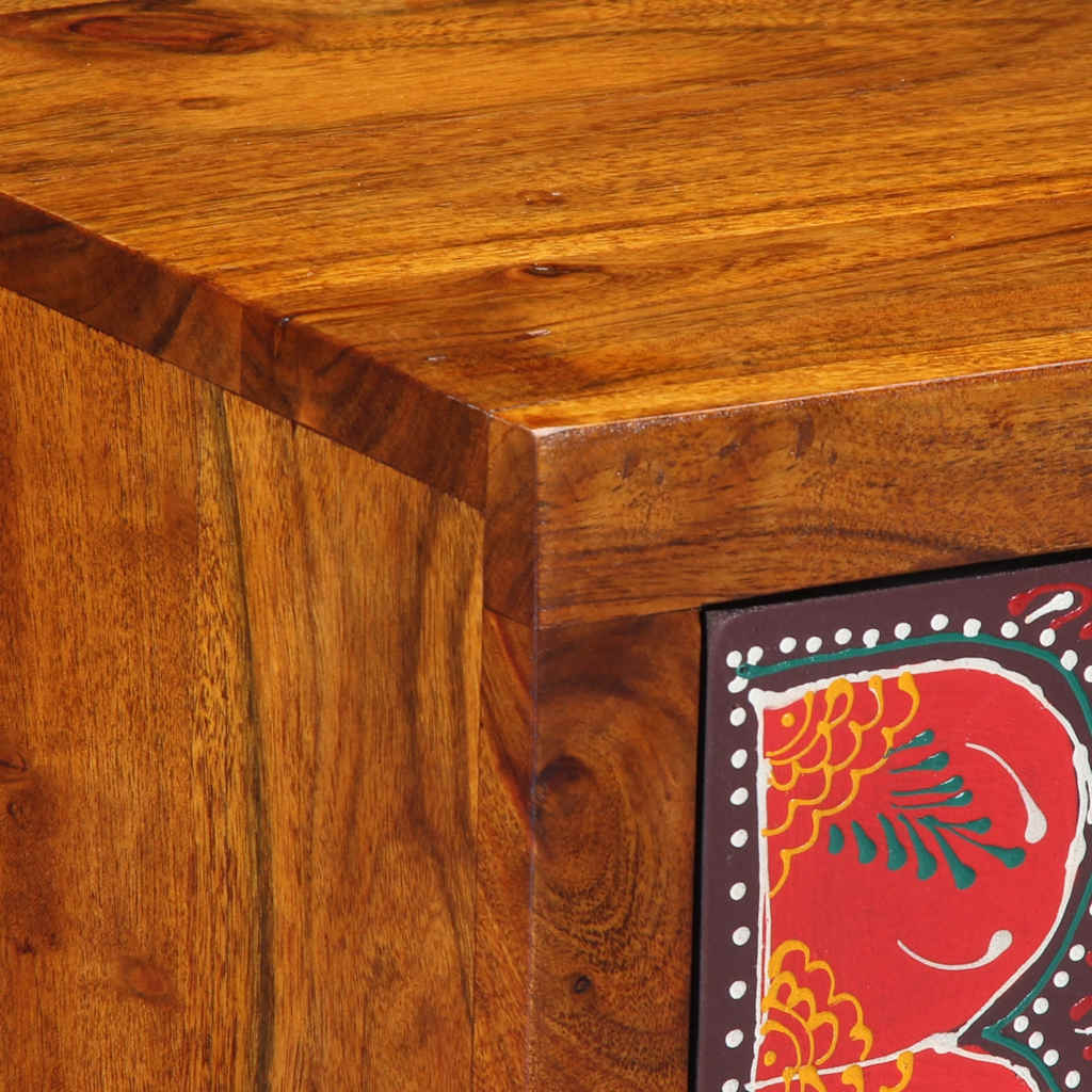 Mesita De Noche 2 Uds 35x35x45 Cm Madera Maciza De Acacia_3