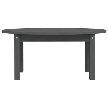 Mesa De Centro De Madera Maciza De Pino Gris 80x40x35 Cm_3