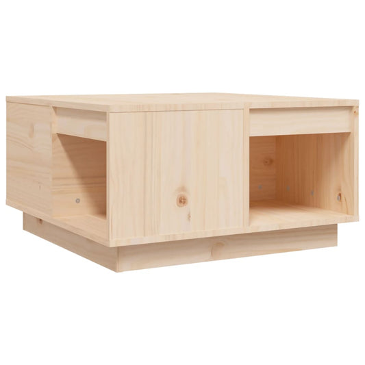 Mesa De Centro Madera Maciza De Pino 60x61x32,5 Cm_0