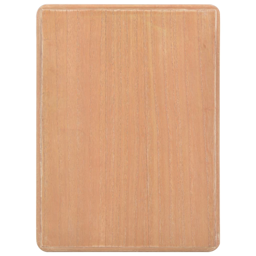 Mesita De Noche Madera Maciza De Pino Gris Y Marrón 40x30x50 Cm_4
