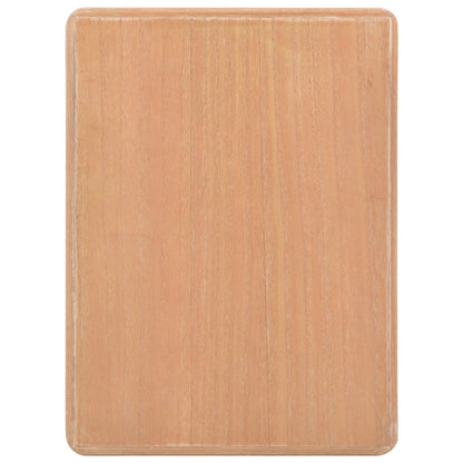 Mesita De Noche Madera Maciza De Pino Gris Y Marrón 40x30x50 Cm_4