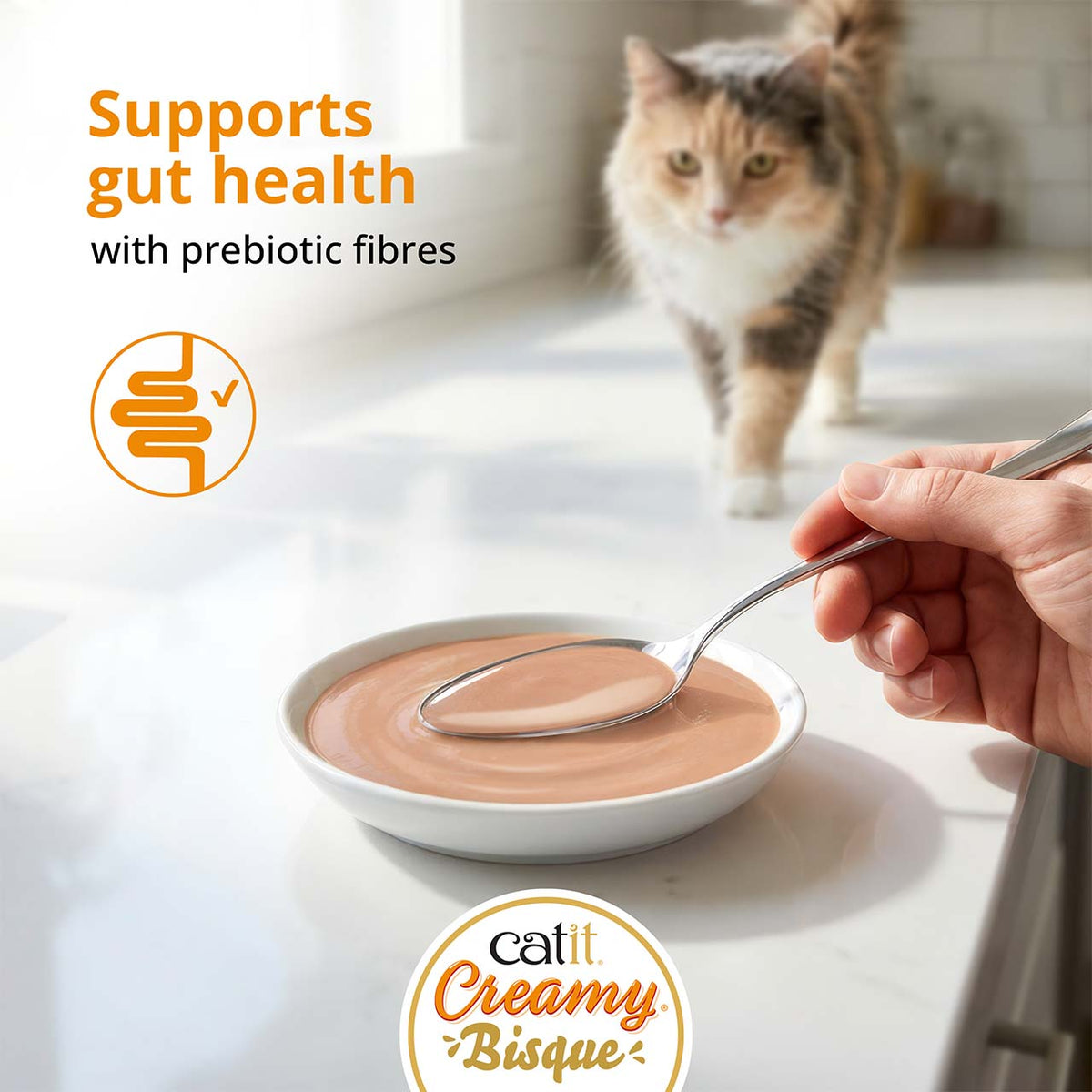 Sopa Cremosa para Gatos Creamy Bisque Atún y Cangrejo Catit 4 x 40 g