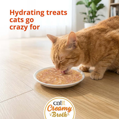 Caldo Cremoso para Gatos Creamy Broth Atún y Cangrejo Catit 4 x 40 g