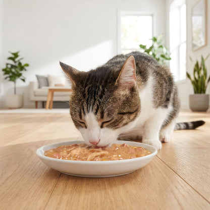 Caldo Cremoso para Gatos Creamy Broth Atún y Salmón Catit 4 x 40 g