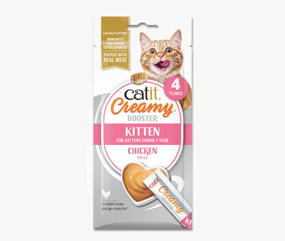 Snack Líquido para Gatitos Creamy Booster Pollo Catit 4 x 10 g