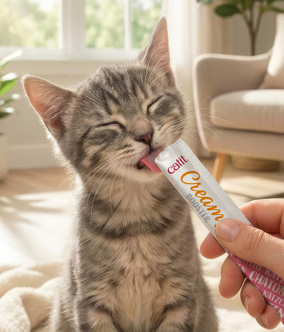 Snack Líquido para Gatitos Creamy Booster Pollo Catit 4 x 10 g