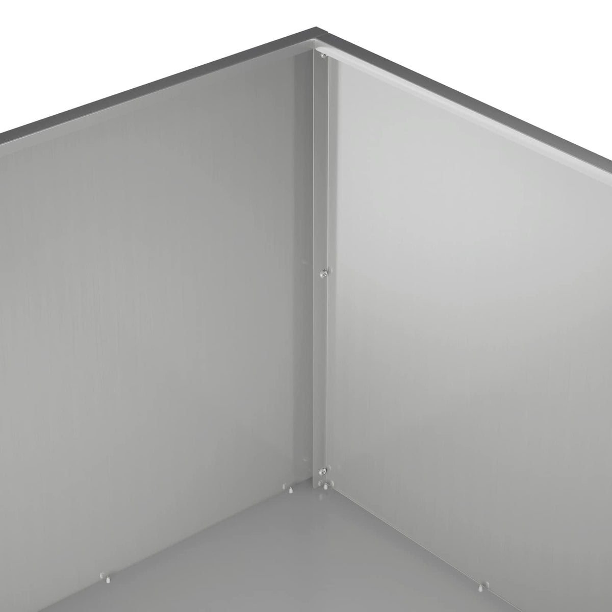 Macetero De Jardín Plateado 80 X 80 X 40 Cm Acero Galvanizado_4