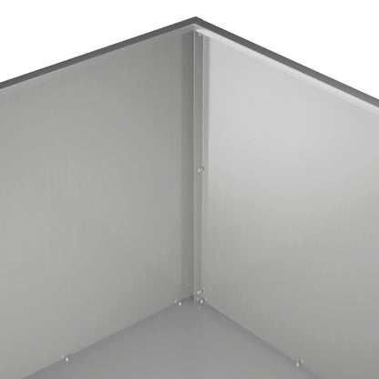 Macetero De Jardín Plateado 80 X 80 X 40 Cm Acero Galvanizado_4
