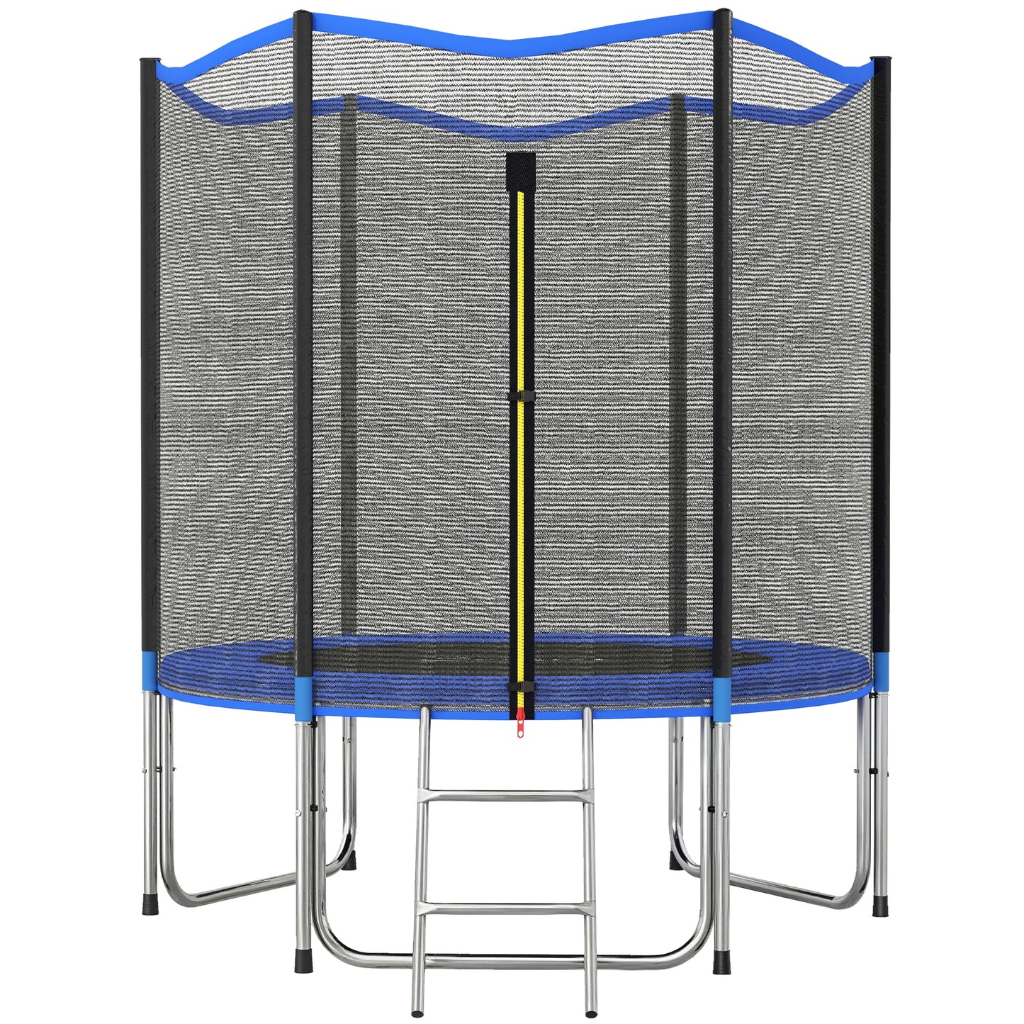 Sportnow Cama Elástica Niños Exterior Ø183 Cm Con Red De Seguridad Escalera Azul_0