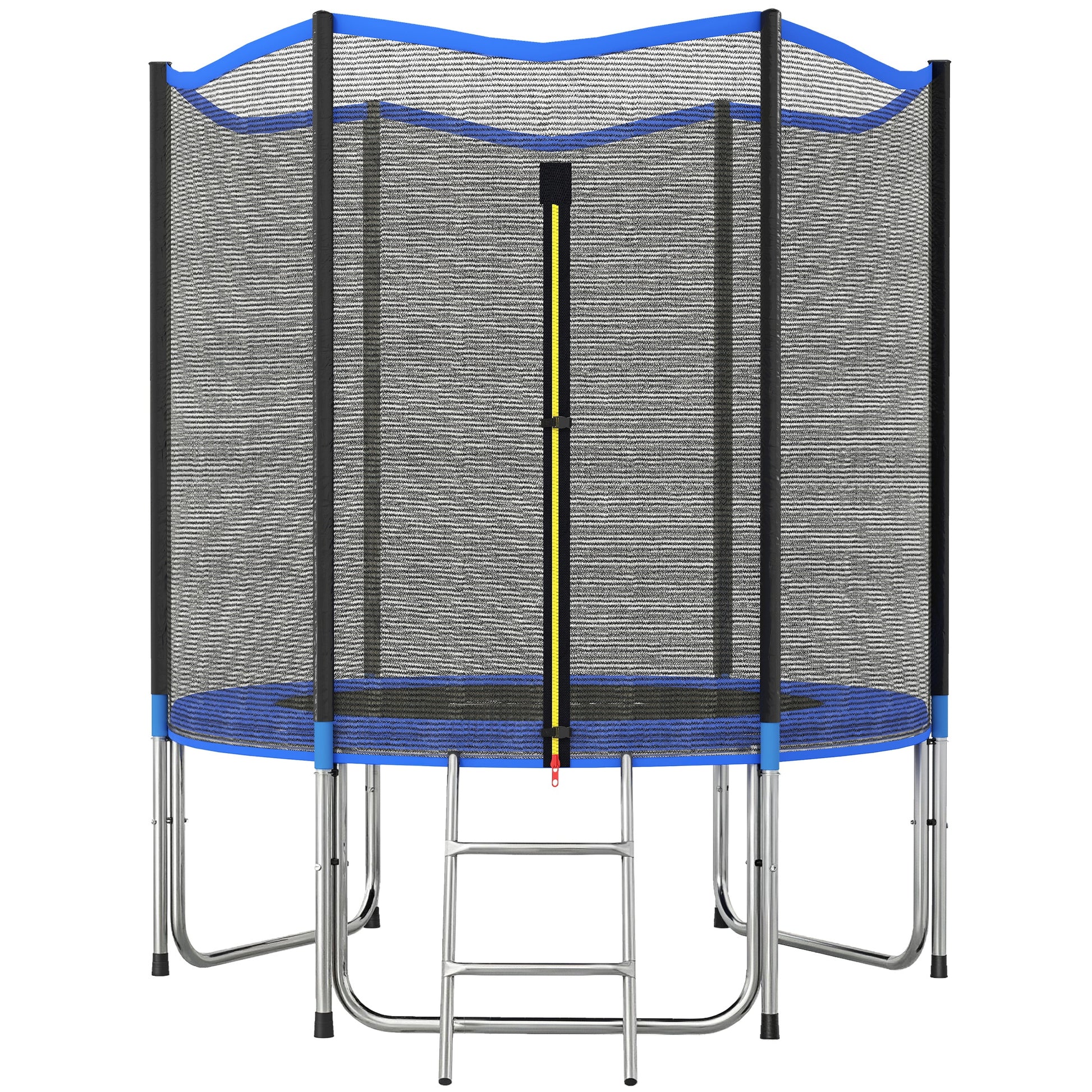 Sportnow Cama Elástica Niños Exterior Ø183 Cm Con Red De Seguridad Escalera Azul_0