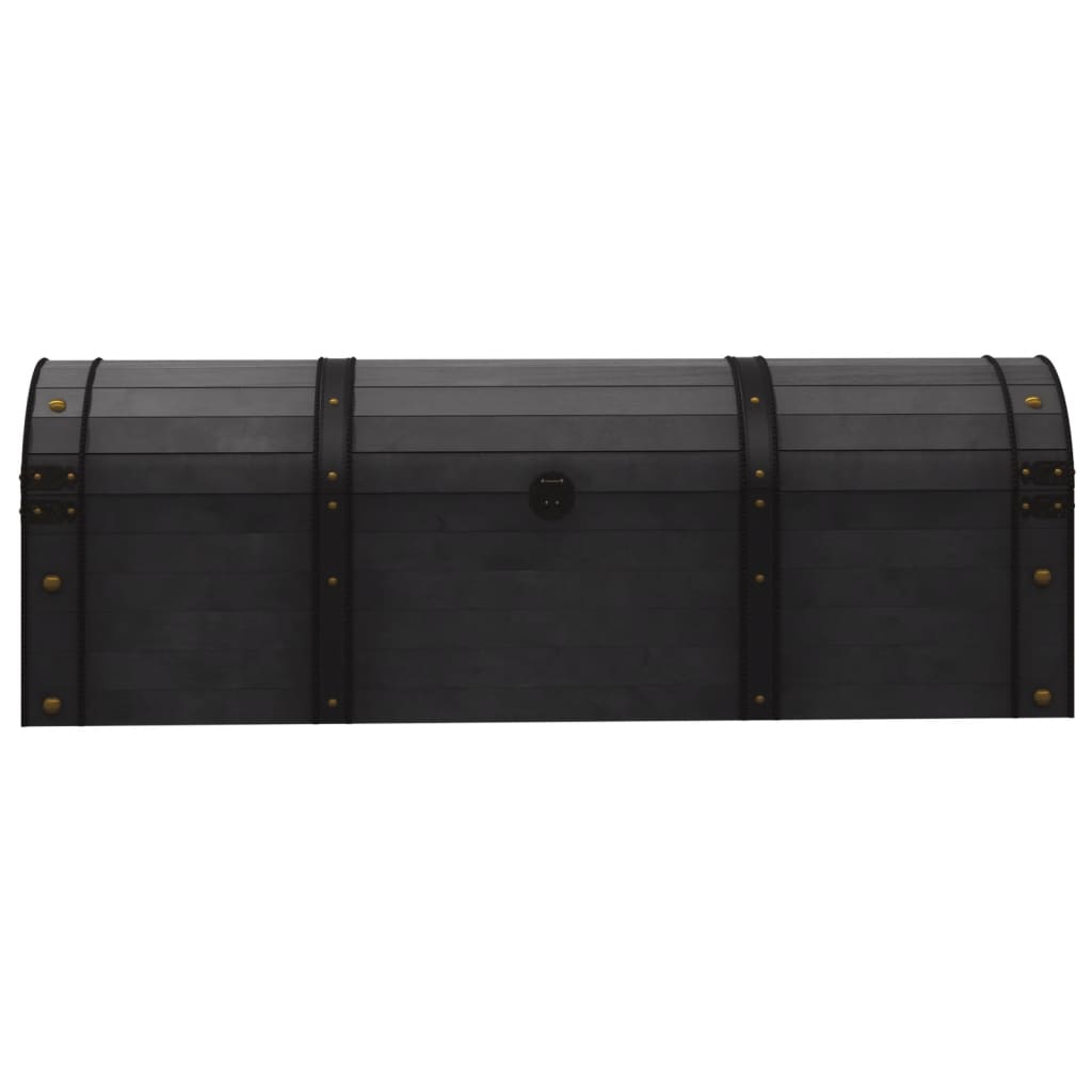 Baúl De Almacenaje Estilo Vintage Madera Maciza 120x30x40 Cm_2