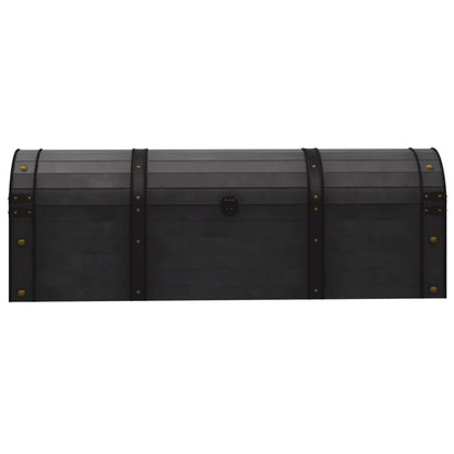 Baúl De Almacenaje Estilo Vintage Madera Maciza 120x30x40 Cm_2