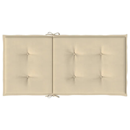 Vidaxl Cojín De Silla De Jardín Respaldo Bajo 4 Uds Tela Oxford Beige_5