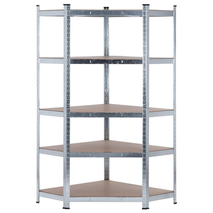 Estantería Esquinera Modular 5 Baldas Ajustables 180x80x40x56cm 875kg O91_1