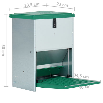 Vidaxl Comedero Automático Para Aves De Corral Con Pedal 12 Kg_2