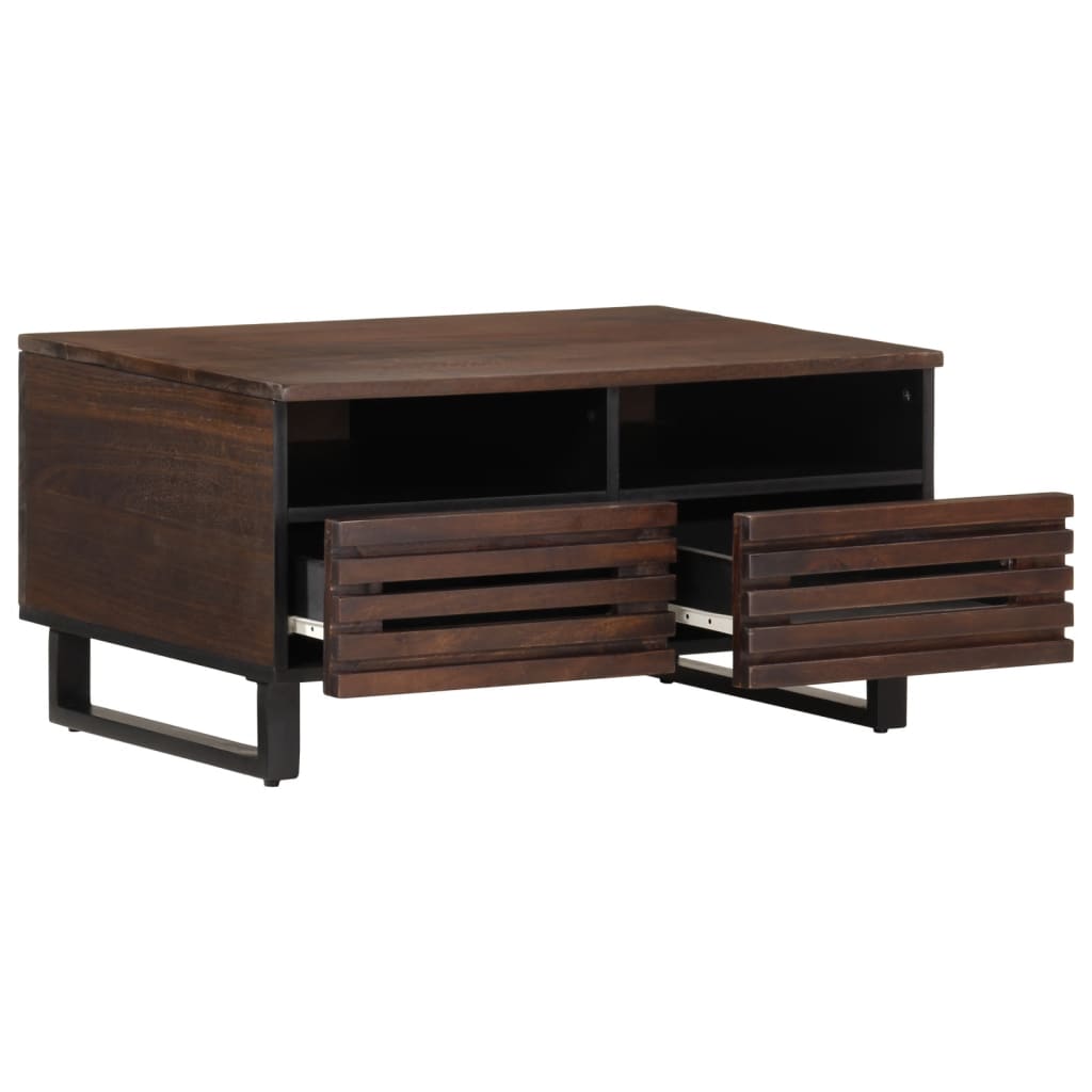 Mesa De Centro Madera Maciza Mango Marrón 80x55x40 Cm_3