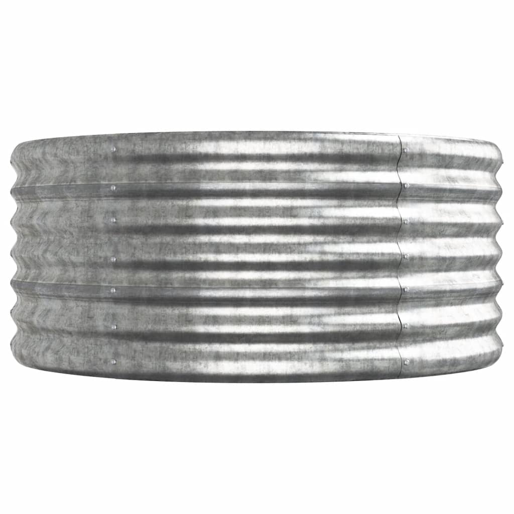 Jardinera Arriate Acero Galvanizado Plata 368x80x36 Cm_3