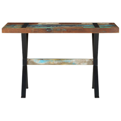 Mesa De Comedor Madera Maciza Reciclada 120x60x76 Cm._0