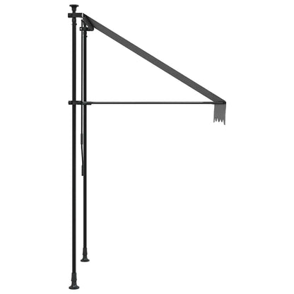 Toldo Retráctil De Tela Y Acero Gris Antracita 100x150 Cm_4